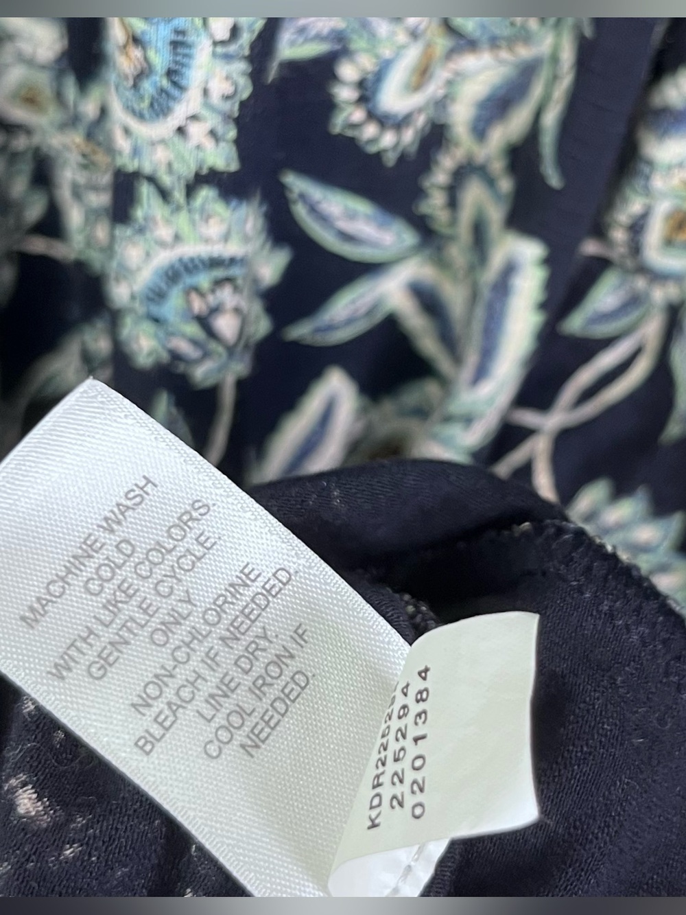 J. Jill Navy White Floral Jersey Knit Shift Style Dress Size 2x 3/4 Sleeve Plus - Picture 8 of 10